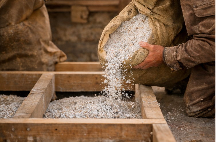 Pose d'enduit isolant chaux-argile sur mur en pierre — ITI bâti ancien