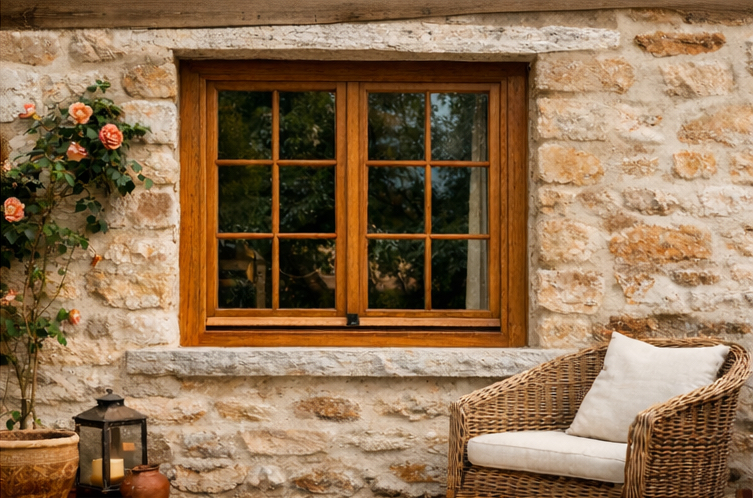 Fenêtre bois DAKO DDR-68 posée en rénovation — Val-de-Marne