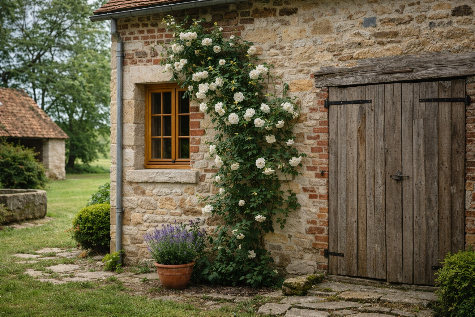 Enduit de finition argile 90 teintes — intérieur maison ancienne